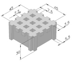 REJILLA PRFV MALLA 8x8